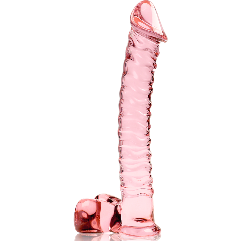 NEBULA SERIES BY IBIZA - MODÈLE 23 GODE EN VERRE BOROSILICATE ROSE 21.5 CM -O- 4 CM NEBULA SERIES BY IBIZA