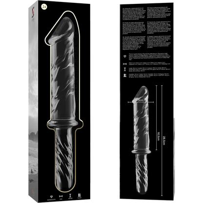 NEBULA SERIES BY IBIZA - MODÈLE 24 GODE EN VERRE BOROSILICATE CLAIR 28.5 CM -O- 5 CM NEBULA SERIES BY IBIZA