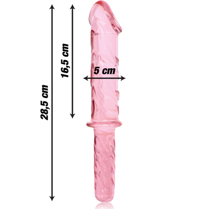 NEBULA SERIES BY IBIZA - MODÈLE 24 GODE EN VERRE BOROSILICATE ROSE 28.5 CM -O- 5 CM NEBULA SERIES BY IBIZA