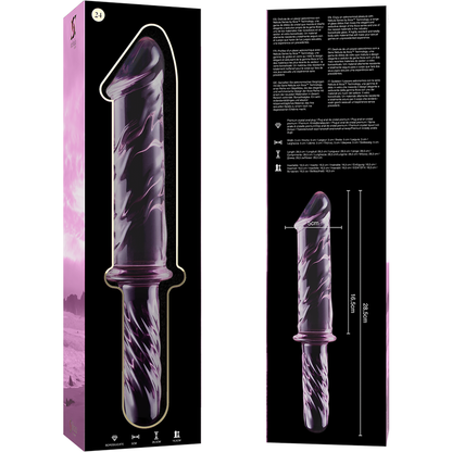 NEBULA SERIES BY IBIZA - MODÈLE 24 GODE EN VERRE BOROSILICATE ROSE 28.5 CM -O- 5 CM NEBULA SERIES BY IBIZA