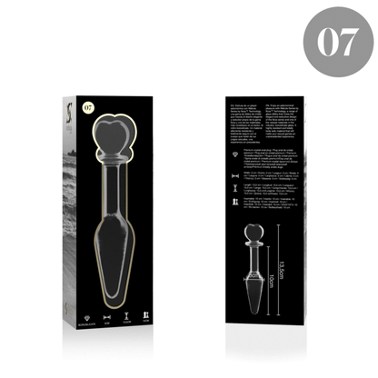 NEBULA SERIES BY IBIZA - PLUG ANAL MODÈLE 7 VERRE BOROSILICATE CLAIR 13.5 CM -O- 3 CM NEBULA SERIES BY IBIZA