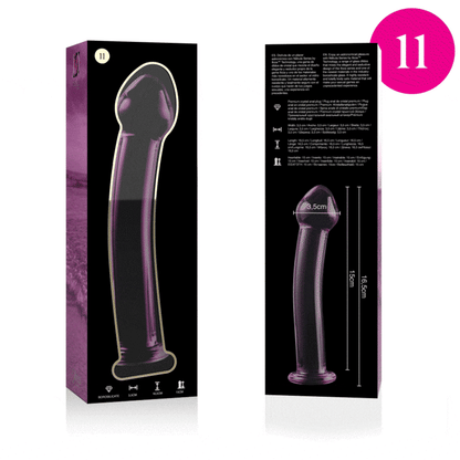 NEBULA SERIES BY IBIZA - MODÈLE 11 GODE EN VERRE BOROSILICATE ROSE 16 CM -O- 3 CM NEBULA SERIES BY IBIZA
