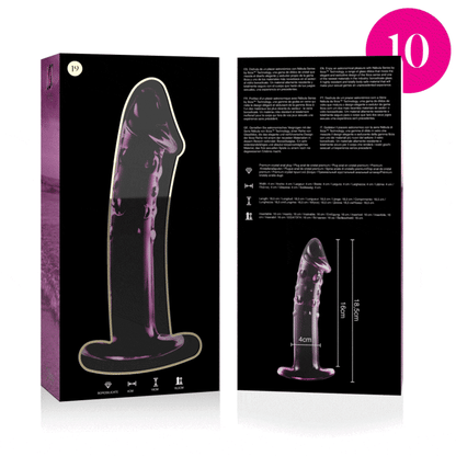NEBULA SERIES BY IBIZA - MODÈLE 19 GODE EN VERRE BOROSILICATE ROSE 18.5 CM -O- 4 CM NEBULA SERIES BY IBIZA
