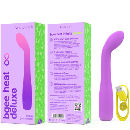 B SWISH - VIBRATEUR RECHARGEABLE BGEE HEAT INFINITE DELUXE LAVANDE SILICONE B SWISH