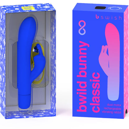 B SWISH - VIBRATEUR RECHARGEABLE CLASSIQUE BWILD BUNNY INFINITE SILICONE BLEU B SWISH