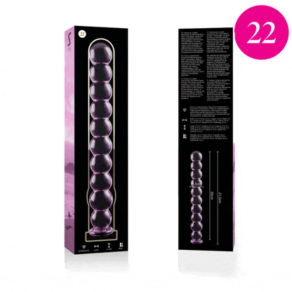 NEBULA SERIES BY IBIZA - MODÈLE 22 GODE EN VERRE BOROSILICATE ROSE 21.5 CM -O- 2.5 CM NEBULA SERIES BY IBIZA