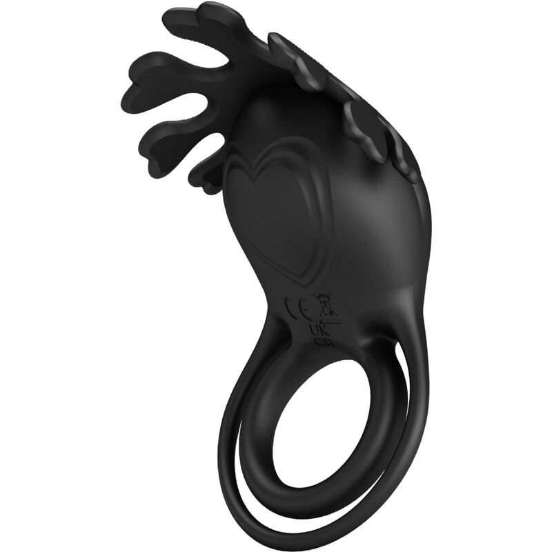 PRETTY LOVE - ANNEAU VIBRATEUR RUBEN 7 VIBRATIONS SILICONE NOIR PRETTY LOVE MALE