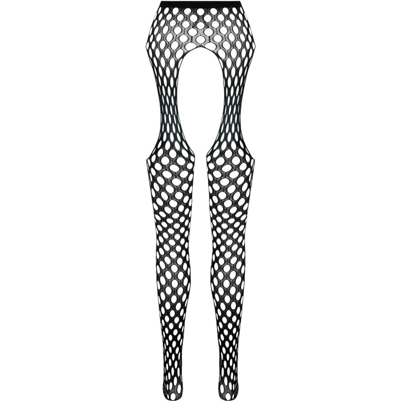 PASSION - BODYSTOCKING ECO COLLECTION ECO S003 NOIR PASSION WOMAN GARTER & STOCK