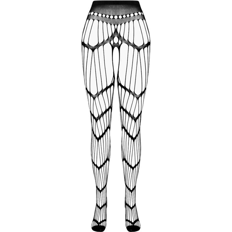 PASSION - BODYSTOCKING ECO COLLECTION ECO S006 NOIR PASSION WOMAN GARTER & STOCK