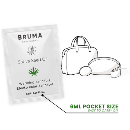 BRUMA - HUILE DE GRAINES DE SATIVA GEL GLISSANT RÉCHAUFFANT SAVEUR DE CANNABIS 6 ML BRUMA