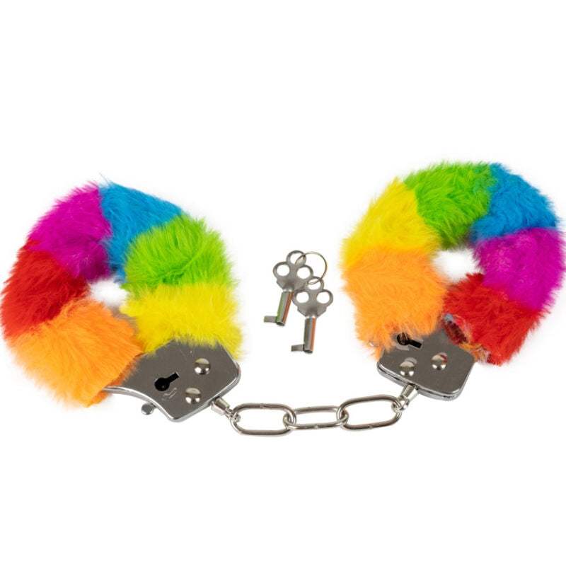 SPENCER & FLEETWOOD - MENOTTES EN MÉTAL DOUBLÉES ARC-EN-CIEL SPENCER & FLETWOOD