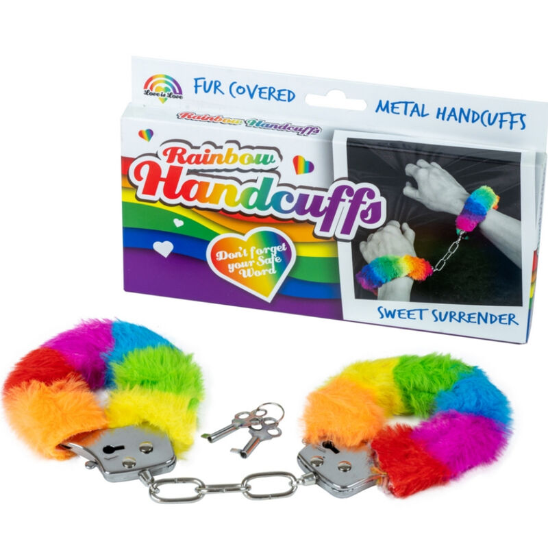 SPENCER & FLEETWOOD - MENOTTES EN MÉTAL DOUBLÉES ARC-EN-CIEL SPENCER & FLETWOOD