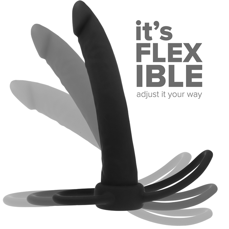 MYTHOLOGY - GODE ANAL COBI ONYX AVEC ANNEAU DE BITE ET TESTICULE 13 CM EN SILICONE MYTHOLOGY FANTASY DILDO