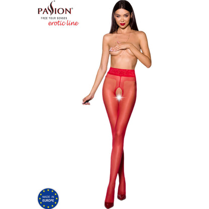 PASSION - TIOPEN 001 COLLANT ROUGE 1/2 20 DEN PASSION WOMAN GARTER & STOCK