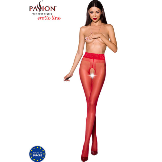 PASSION - TIOPEN 001 COLLANT ROUGE 3/4 20 DEN PASSION WOMAN GARTER & STOCK