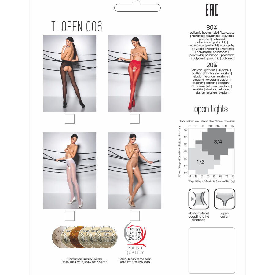 PASSION - TIOPEN 006 COLLANT NOIR 1/2 30 DEN PASSION WOMAN GARTER & STOCK