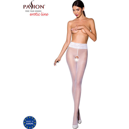 PASSION - TIOPEN 008 COLLANT BLANC 1/2 30 DEN PASSION WOMAN GARTER & STOCK