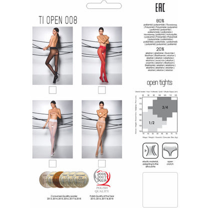 PASSION - TIOPEN 008 COLLANT ROUGE 3/4 30 DEN PASSION WOMAN GARTER & STOCK