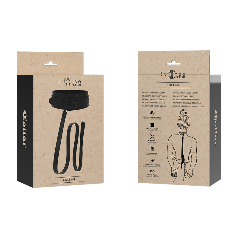 INTENSE - FETISH COLLIER EN CUIR VEGAN INTENSE FETISH