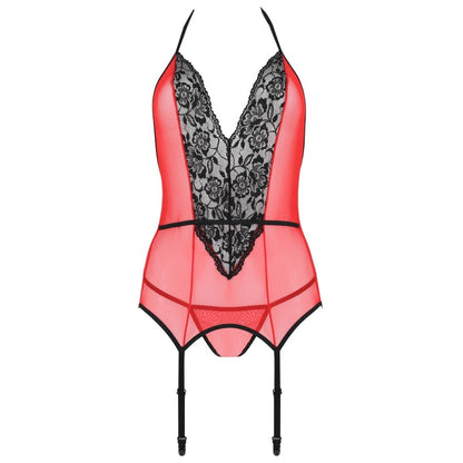 PASSION - PEONIA CORSET LIGNE ÉROTIQUE ROUGE L/XL PASSION WOMAN