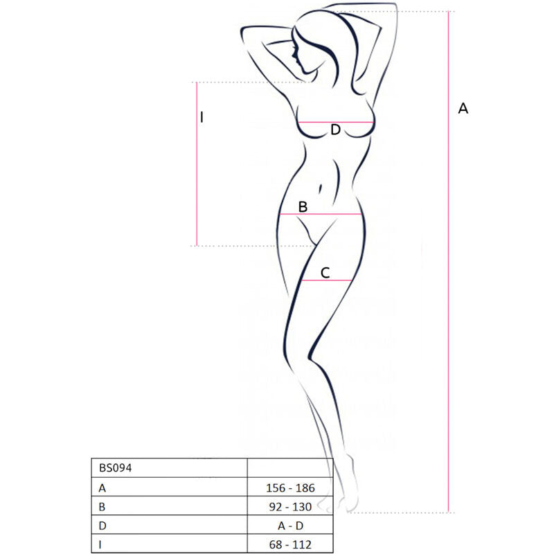 PASSION - BS094 BODYSTOCKING NOIR TAILLE UNIQUE PASSION WOMAN BODYSTOCKINGS