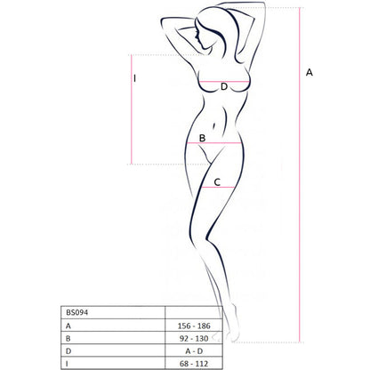 PASSION - BS094 BODYSTOCKING BLANC TAILLE UNIQUE PASSION WOMAN BODYSTOCKINGS