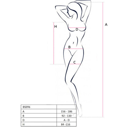 PASSION - BS096 BODYSTOCKING NOIR TAILLE UNIQUE PASSION WOMAN BODYSTOCKINGS