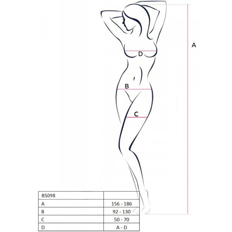 PASSION - BS098 BODYSTOCKING BLANC TAILLE UNIQUE PASSION WOMAN BODYSTOCKINGS