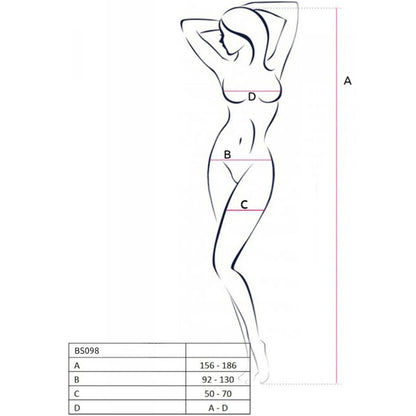 PASSION - BS098 BODYSTOCKING BLANC TAILLE UNIQUE PASSION WOMAN BODYSTOCKINGS