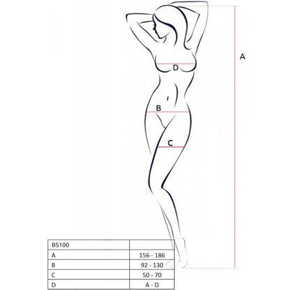 PASSION - BS100 BODYSTOCKING ROUGE TAILLE UNIQUE PASSION WOMAN BODYSTOCKINGS