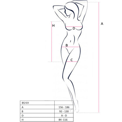 PASSION - BS101 BODYSTOCKING ROUGE TAILLE UNIQUE PASSION WOMAN BODYSTOCKINGS