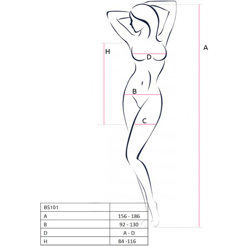 PASSION - BS101 BODYSTOCKING BLANC TAILLE UNIQUE PASSION WOMAN BODYSTOCKINGS