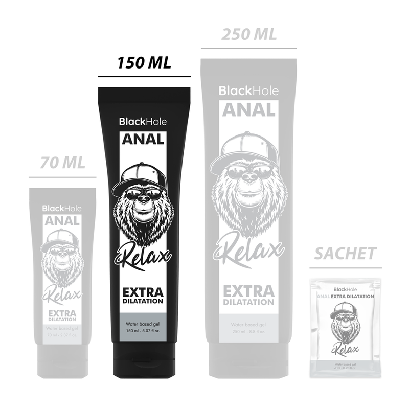BLACK HOLE - GEL À BASE D'EAU DILATATION ANALE 150 ML BLACK HOLE