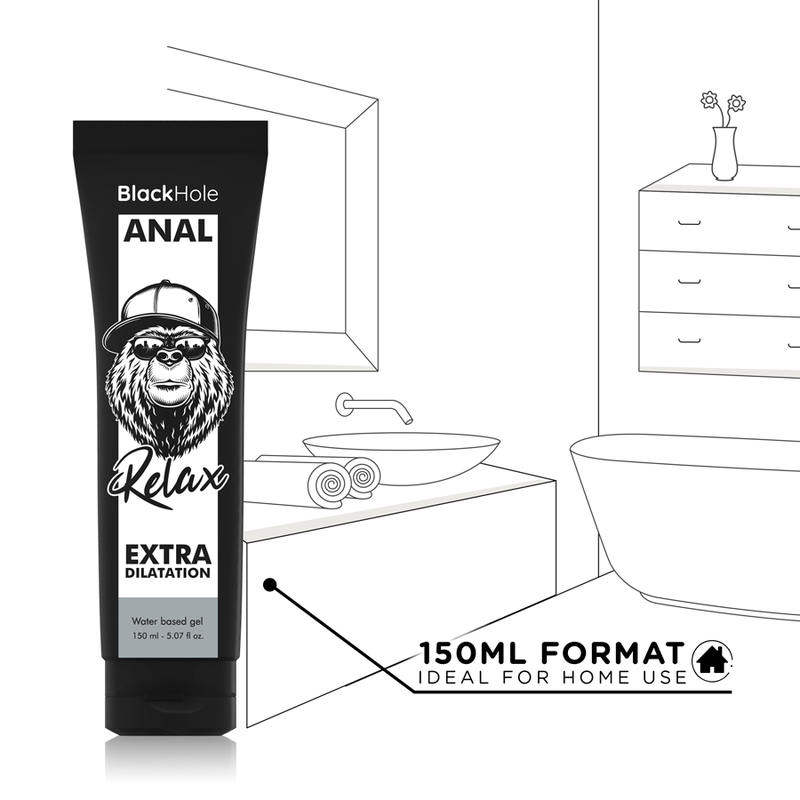 BLACK HOLE - GEL À BASE D'EAU DILATATION ANALE 150 ML BLACK HOLE