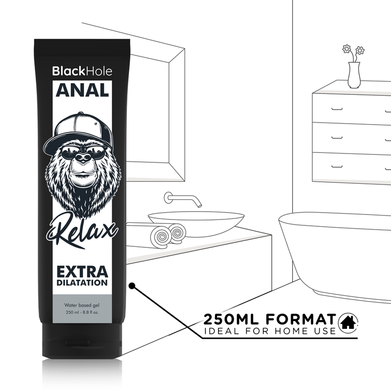 BLACK HOLE - GEL À BASE D'EAU DILATATION ANALE 250 ML BLACK HOLE
