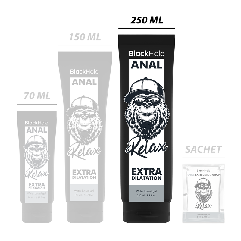 BLACK HOLE - GEL À BASE D'EAU DILATATION ANALE 250 ML BLACK HOLE