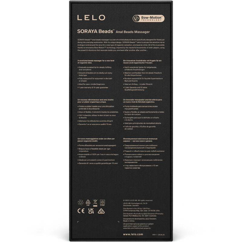 LELO - MASSEUR ANAL VIOLETTE SORAYA BEADS LELO