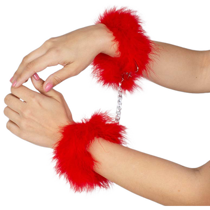 SECRETPLAY - MENOTTES MARABOU ROUGE SECRETPLAY 100% FETISH