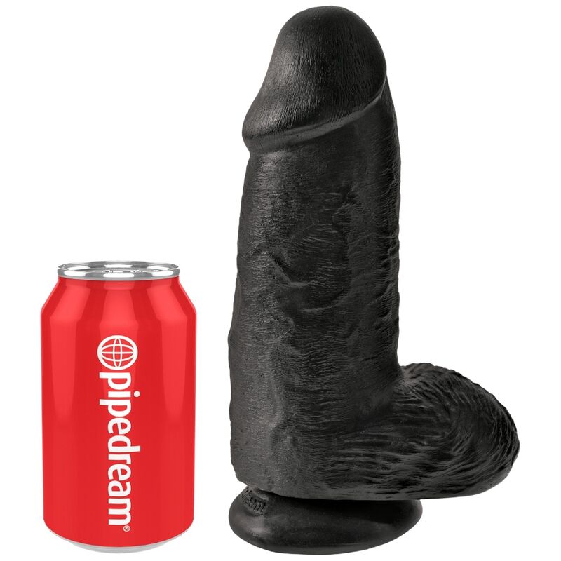 KING COCK - PÉNIS RÉALISTE CHUBBY 23 CM NOIR KING COCK