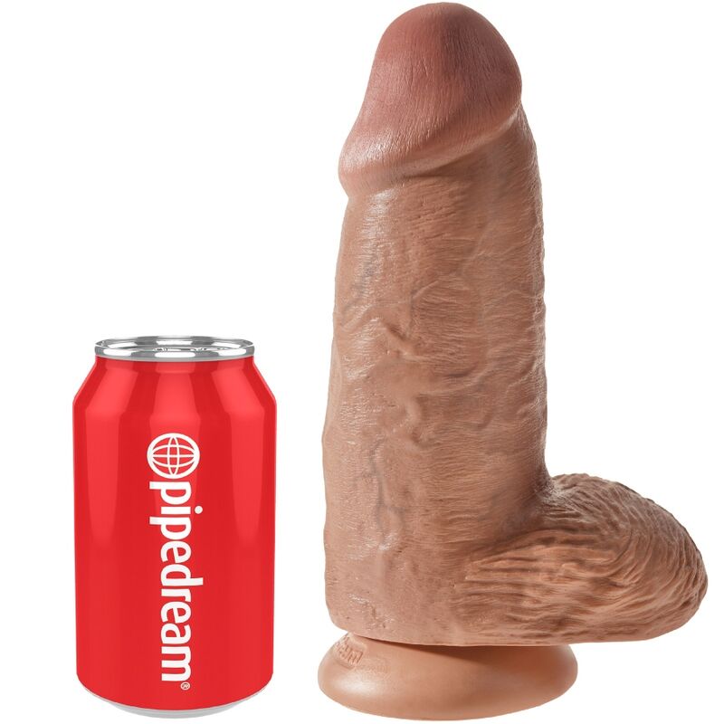 KING COCK - PÉNIS RÉALISTE CHUBBY 23 CM CARAMEL KING COCK