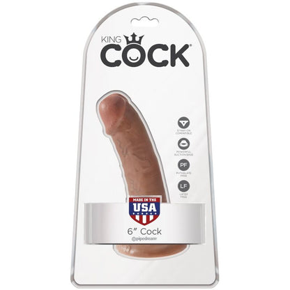 KING COCK - PÉNIS RÉALISTE 15 CM CARAMEL KING COCK