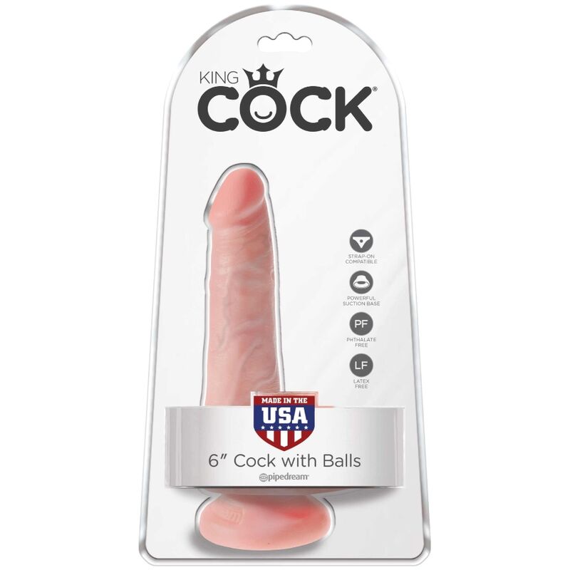 KING COCK - PÉNIS RÉALISTE AVEC BOULES 13.5 CM LÉGÈRES KING COCK