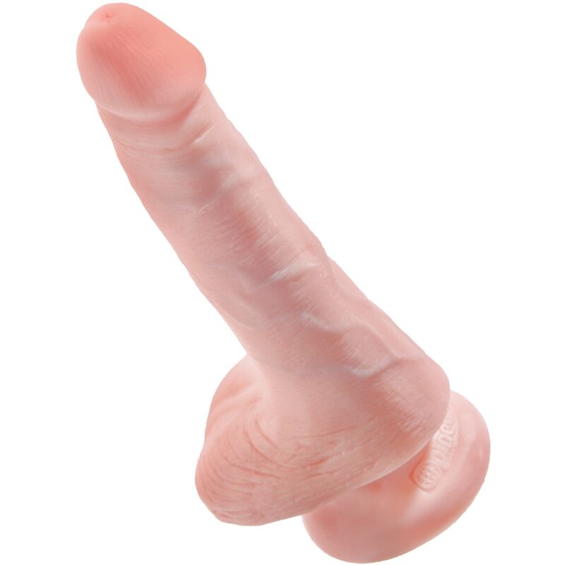 KING COCK - PÉNIS RÉALISTE AVEC BOULES 13.5 CM LÉGÈRES KING COCK