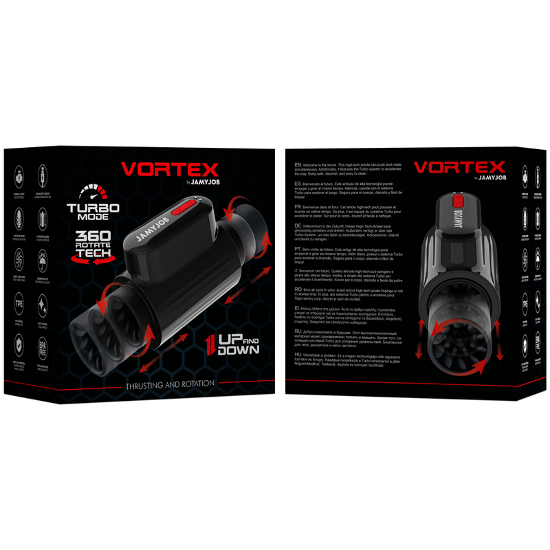 JAMYJOB - MASTURBATEUR  VORTEX ET ROTATION TECH TURBO MODE JAMYJOB
