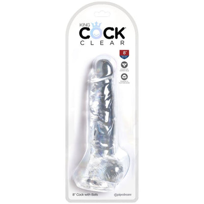 KING COCK - CLEAR PÉNIS RÉALISTE AVEC BOULES 16.5 CM TRANSPARENT KING COCK