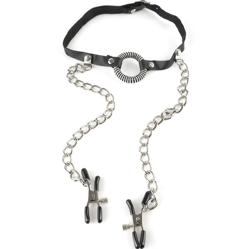 FETISH FANTASY SERIES - GAG AVEC PINCES  NIPPLE FETISH FANTASY SERIES