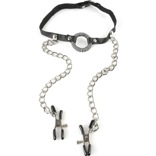 FETISH FANTASY SERIES - GAG AVEC PINCES  NIPPLE FETISH FANTASY SERIES