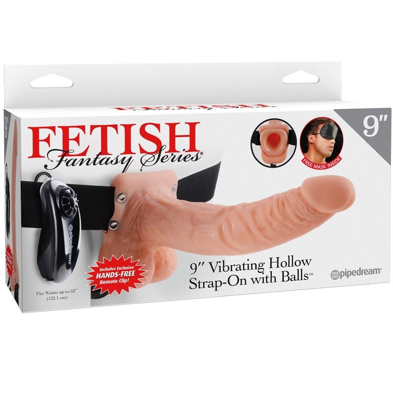 FETISH FANTASY SERIES - HARNAIS RÉGLABLE TÉLÉCOMMANDE PÉNIS RÉALISTE AVEC TESTICULES 23 CM FETISH FANTASY SERIES