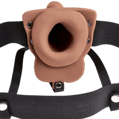 FETISH FANTASY SERIES - HARNAIS RÉGLABLE PÉNIS RÉALISTE AVEC TESTICULES RECHARGEABLES ET VIBRATEUR 15 CM FETISH FANTASY SERIES
