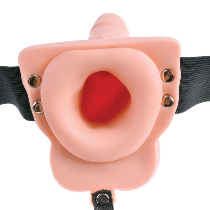 FETISH FANTASY SERIES - HARNAIS RÉGLABLE TÉLÉCOMMANDE PÉNIS RÉALISTE AVEC TESTICULES RECHARGEABLES ET VIBRATEUR 15 CM FETISH FANTASY SERIES